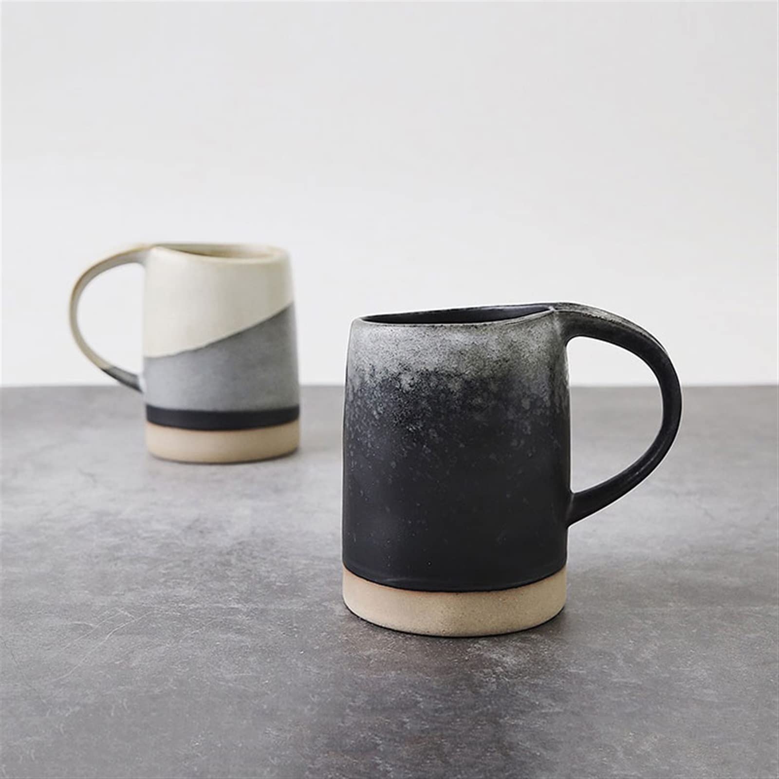 Tazza da caffè in ceramica | Home Office grigio oro 400 ml: tè e caffè(Gray)
