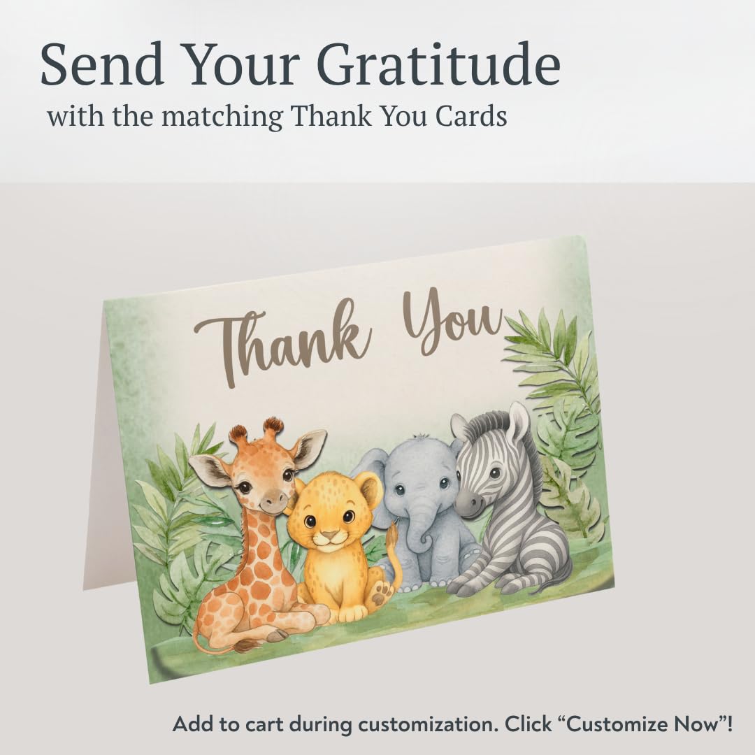 Free Baby Shower Invitation Templates Jungle Animals - Free Printable, image size:1080x1080