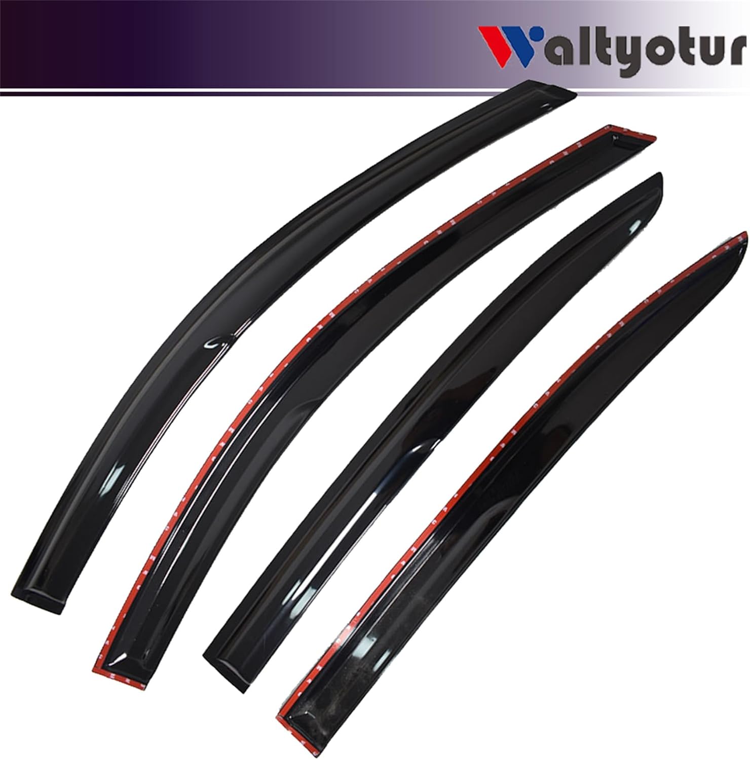 waltyotur Window Vent Visor Rain Guard Shade Replacement for Honda Accord 2008 2009 2010 2011 2012 4Door Sedan