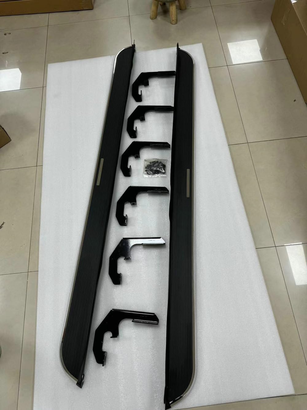 2PCS 86" Length Side Steps Running Boards Fits for Chevrolet Suburban GMC Yukon XL Cadillac Escalade ESV 2021-2026 Fixed Steps (RB01-Stainless Steel)