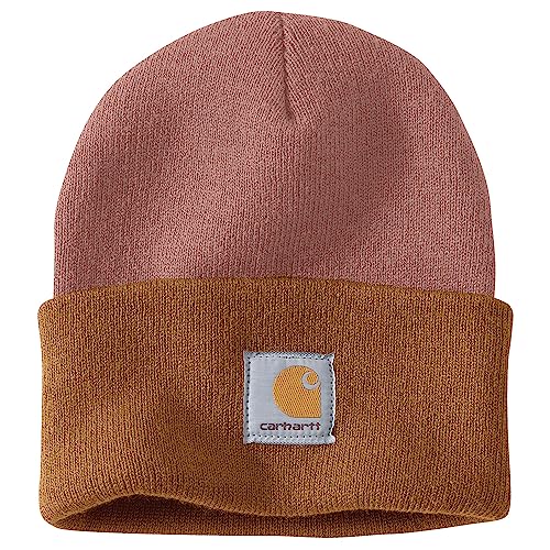 Carhartt Cappello in maglia con polsini, bicolore, da Uomo, Marrone, Taglia unica