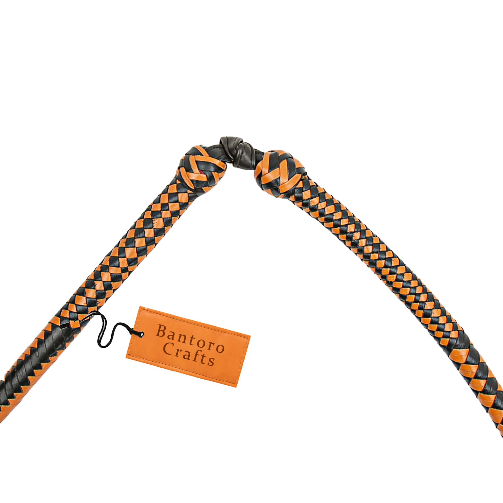Marrone e Nero Frusta 16 trecce Fili Pelle Intrecciata Frusta in Vera Pelle Pancia in Pelle e Supporto in Pelle all'Interno Frusta Che schiocca Forte