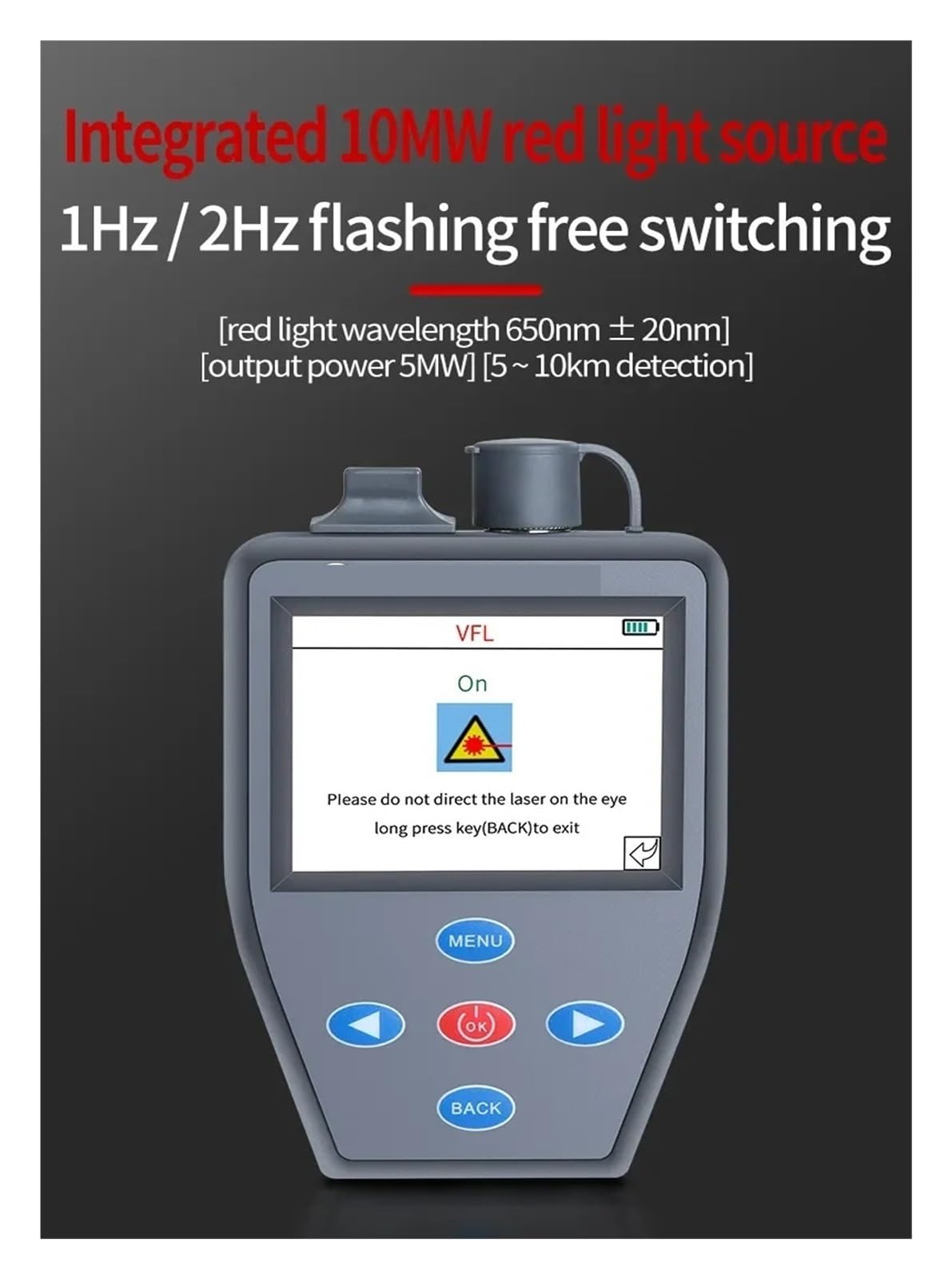 FTTH Mini OTDR Z Miernikiem Mocy Optycznej Stabilne Źródło Światła Aktywny Tester Światłowodowy Portugalski 1550nm 50km Odległość Testowa Profesjonalne narzędzie dla elektryków(1550nm portuguese)