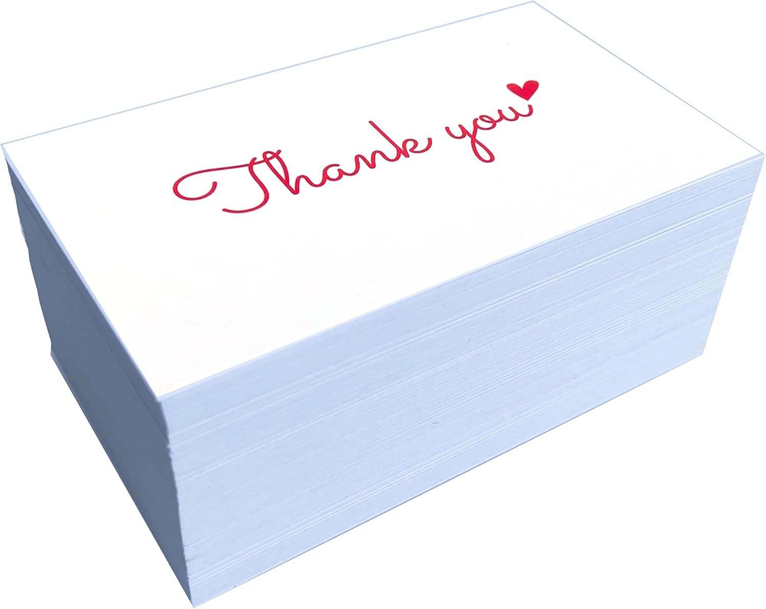 RXBC2011 100 Little Thank You Cards Gold Heart Design Bulk Thank you Notes for All Occasions 3.5 x 2 Inch white - Image 9