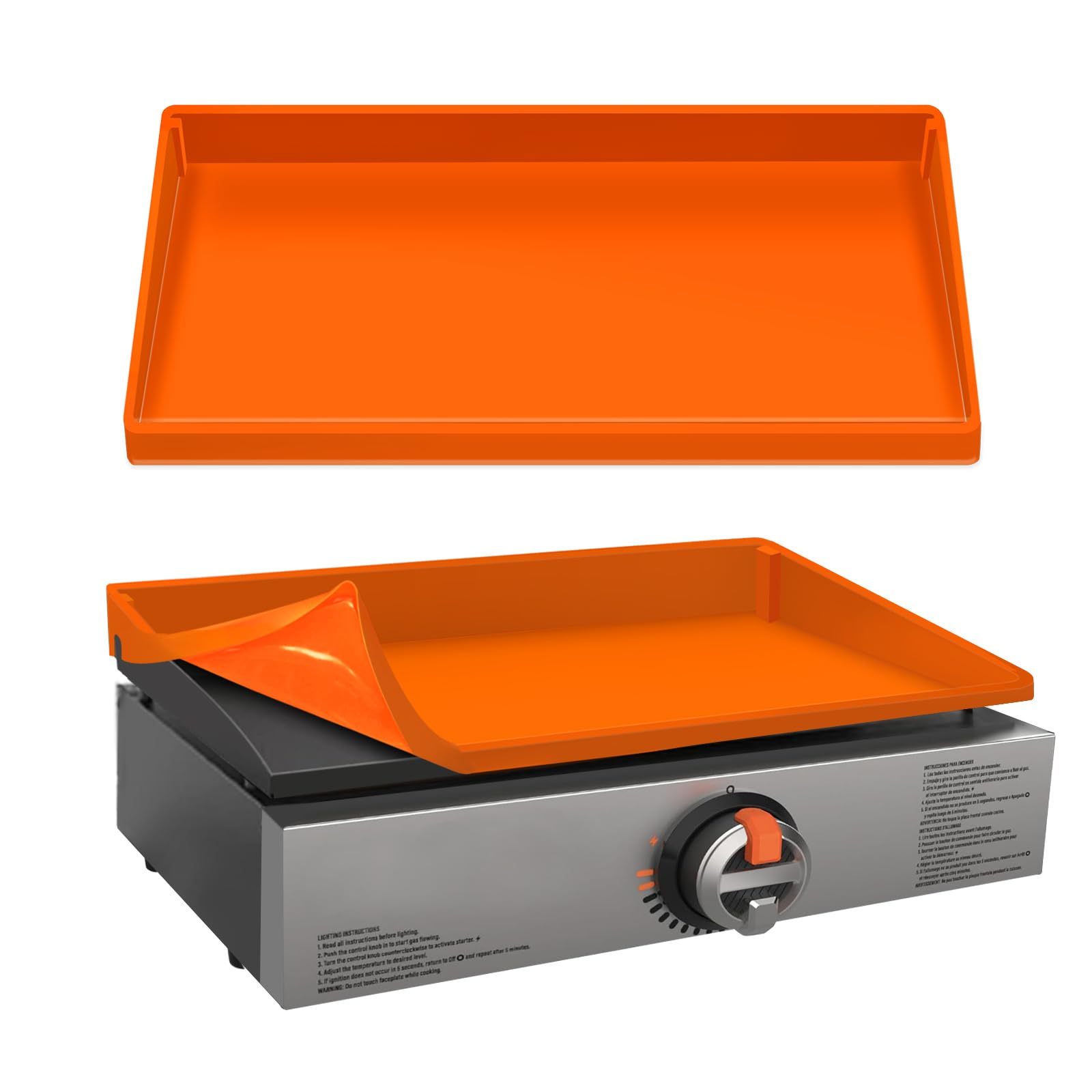 Cadyaw Silicone Griddle Cover Mat for Blackstone: Grill Accessories 17 inch Full Wrap-Around Griddle Flat Top Cover Food-Grade Protection Grill Buddy Mats