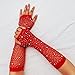 Specell Women Rhinestone Fishnet Gloves Short 9