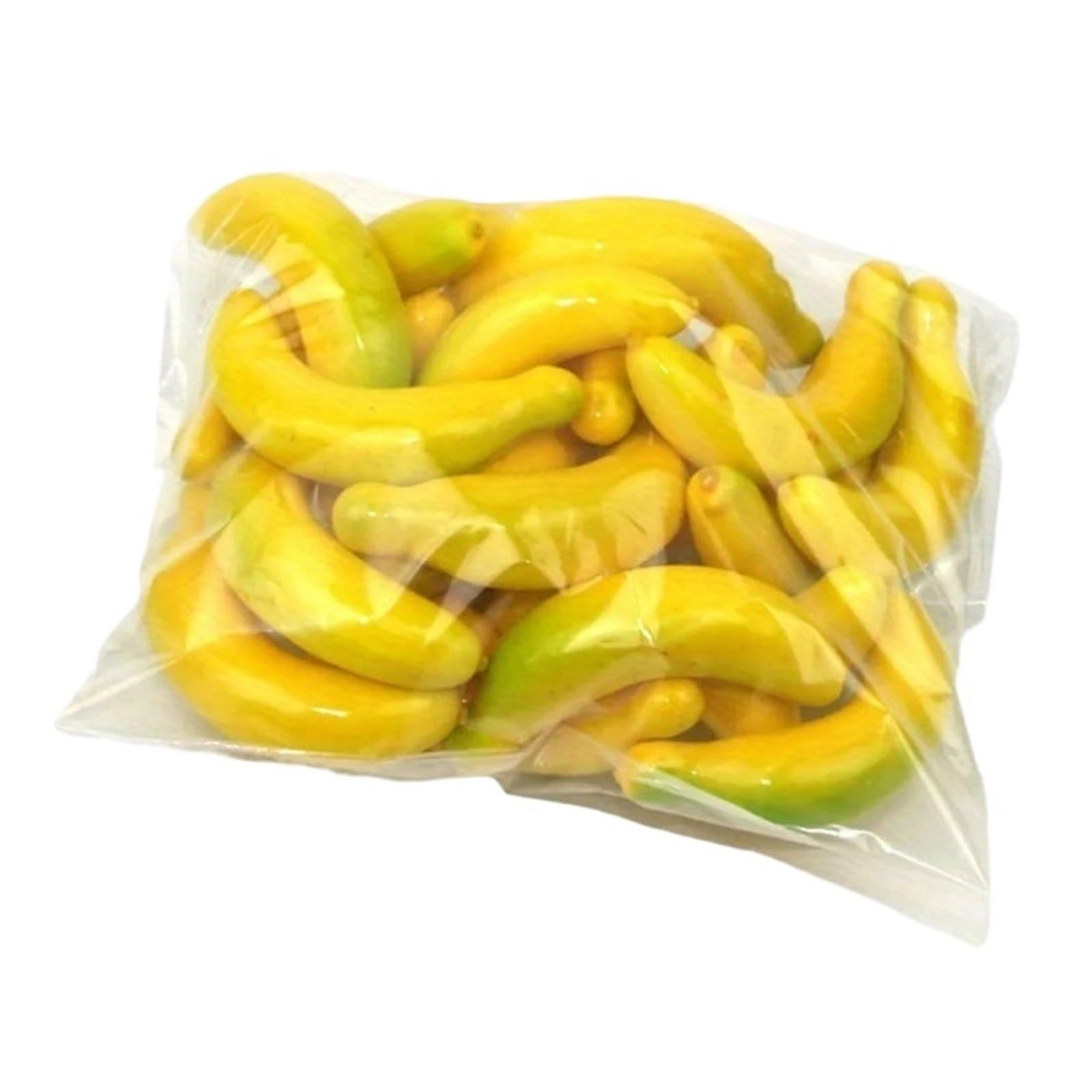 Wuyxto Banana 20Pcs/Bag Simulation Mini Fruits Plastic Fake Fruit Kitchen Table Diy Home Decoration Photography Props Ornaments For Party(Banana)
