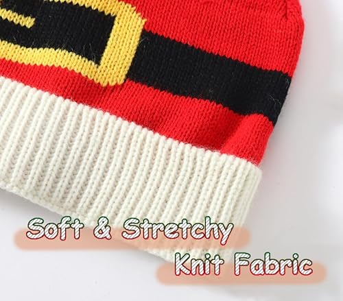 FGSS Gorro de Natal para mulheres, gorro quente e despojado, gorro de caveira para festivais de inve