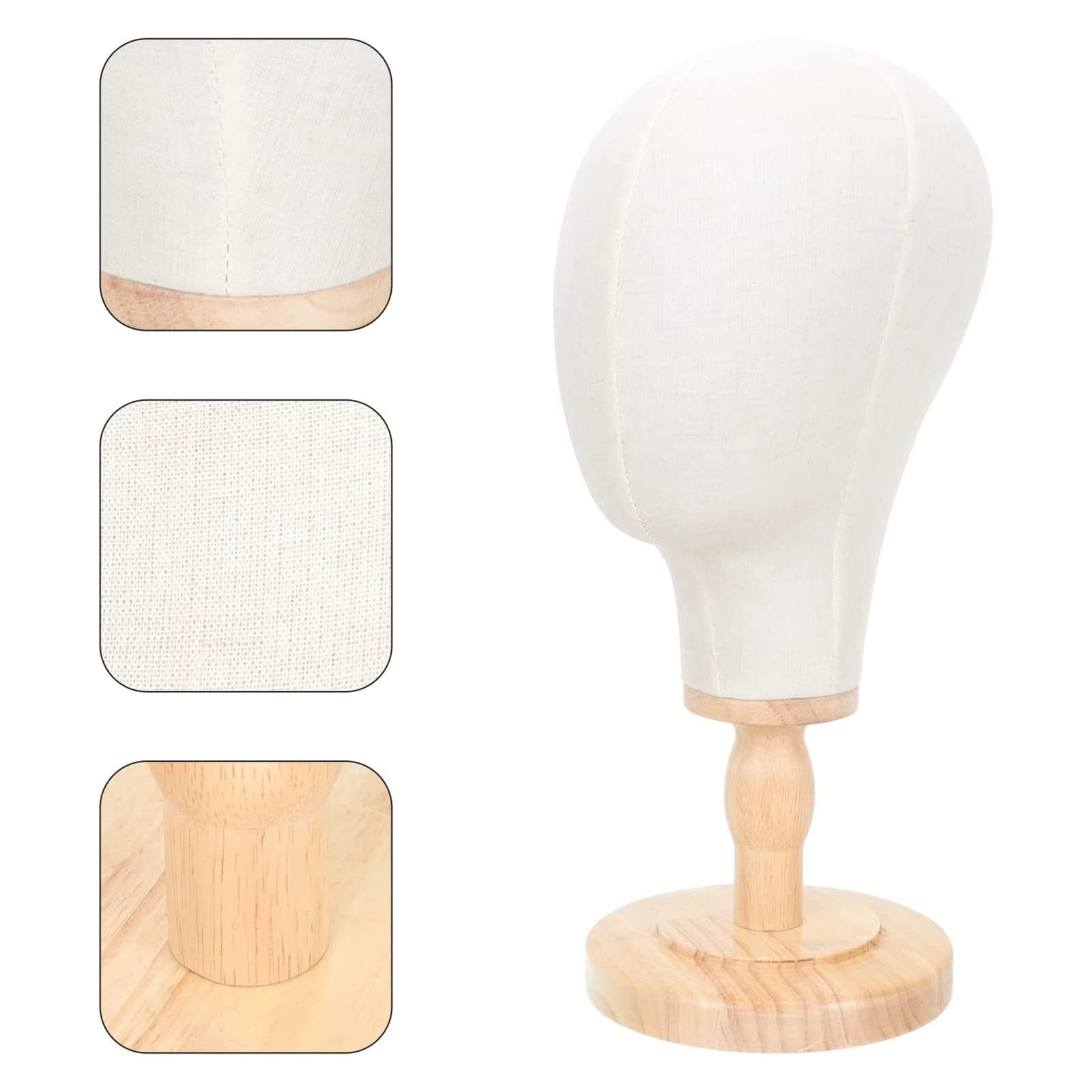 22 Zoll Leinwand Block Mannequin Perücke Ständer Styling Display Shop Verwenden Friseur Tisch Training F Leinwand Block für Perücke