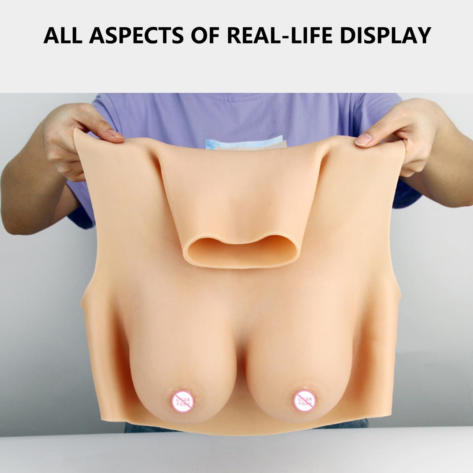 TUBETOP Faux Sein Demi-Longueur sans Peau Faux Sein Faux Poitrine Fournitures De Diffusion en Direct pour Cosplay Sein Artificiel Flesh-H