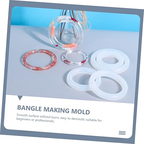 Miniatura 4 de NOLITOY 12 piezas de moldes de silicona para pulseras de bricolaje, molde de cristal epoxi, llavero, molde de resina, pulseras de joyería, moldes de