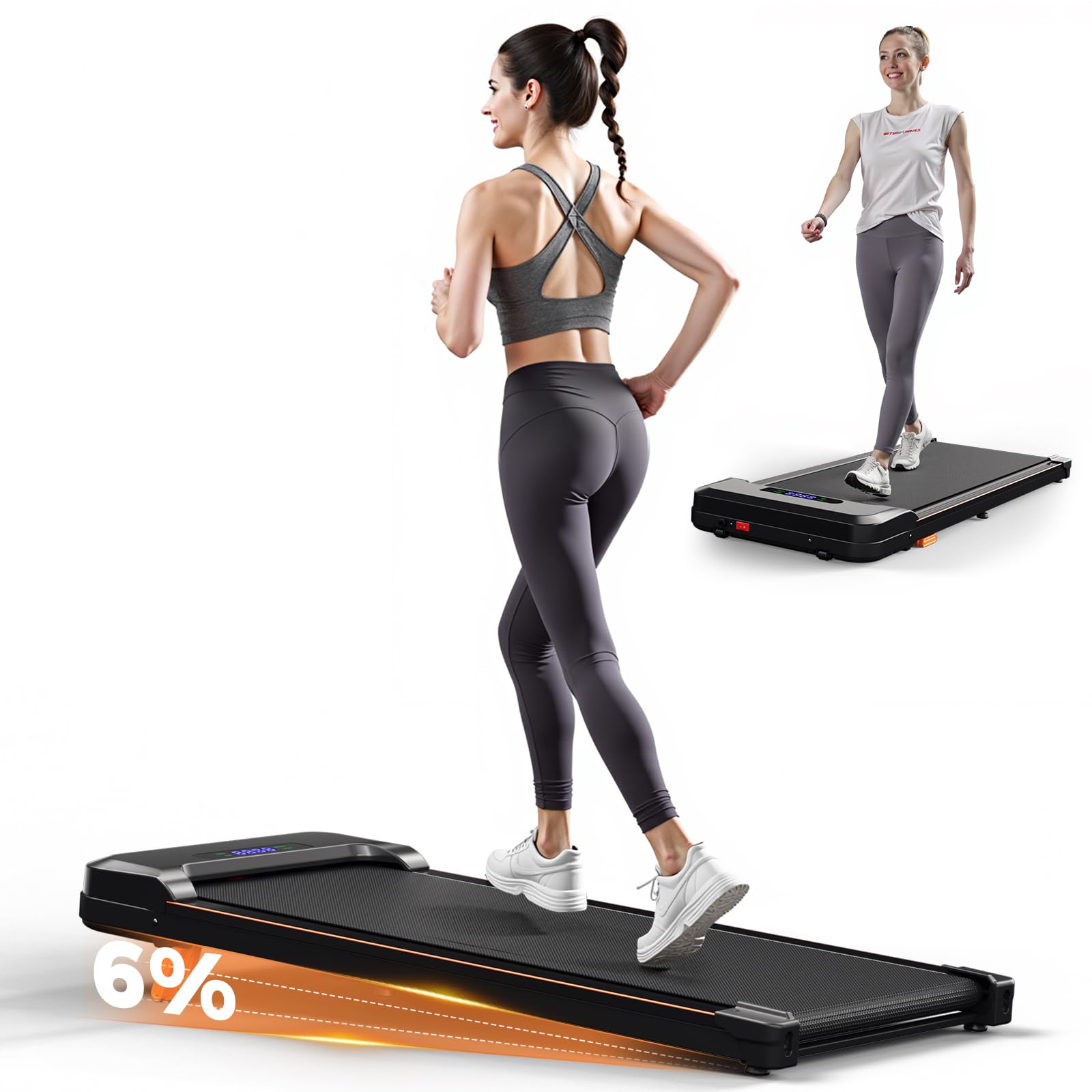AIRHOT P2 Walking Pad Treadmill - Black