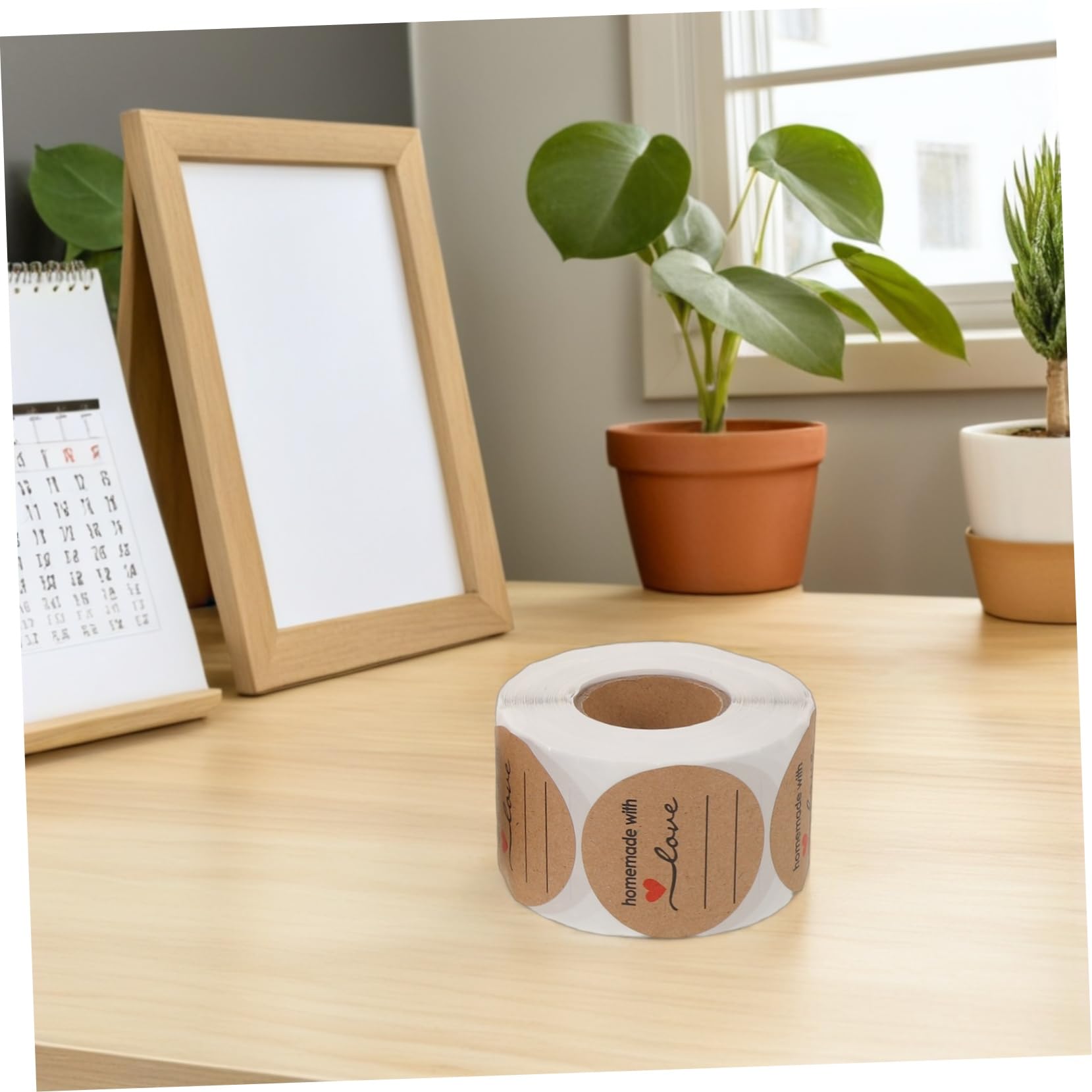 Mikikit 3pezzi Etichette Adesive Circolari in Kraft Marroni Scrivibili Autoadesive Per Chiusura Buste Barattoli Bottiglie Di Essenziale Contenitori Alimentari Scatole Regalo Decorazioni