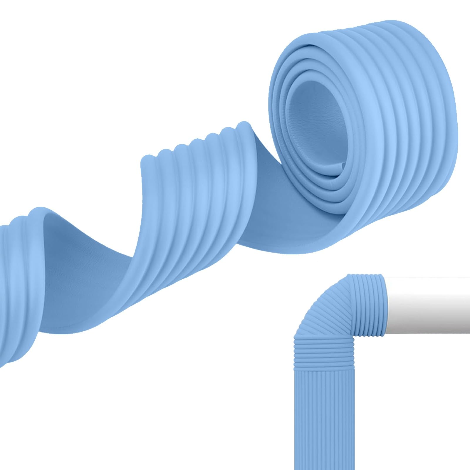 Nastro Isolante Per Tubi Esterni Con Striscia In Schiuma, 2m Nastro Isolante Per Tubi Esterni, Design Autoadesivo, Nastro Isolante In Schiuma Termica Per Protezione Dei Tubi acqua(Blue,3pcs)