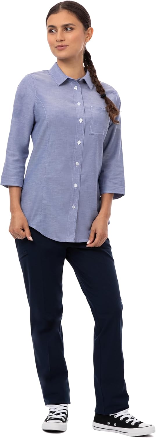 Chef Works Womens Modern Oxford Classic Shirt - Image 3