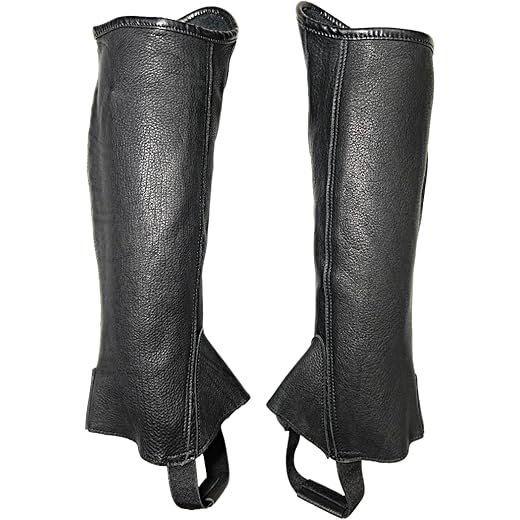 KTE-Kanpur Horse Leather Chaps Black