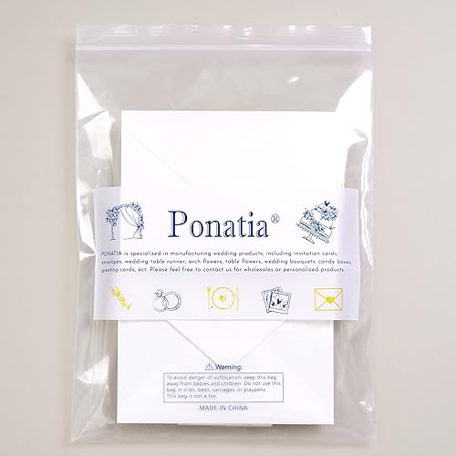 Miniatura 8 de PONATIA Paquete de 50 sobres A1, sobres marfil de 3.62 x 5.2 pulgadas, perfectos para tarjetas de boda, tarjetas de confirmación, tarjetas de