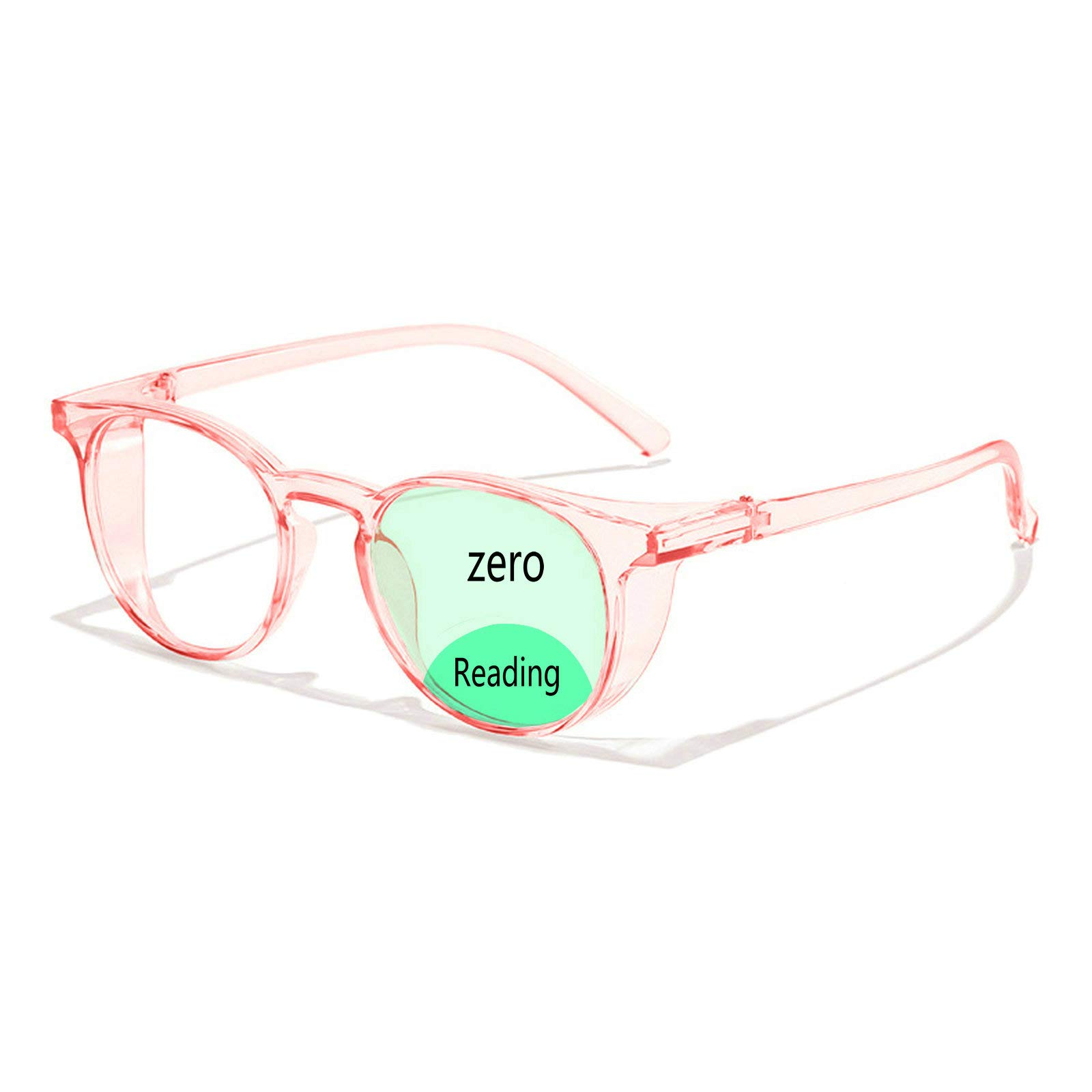Safety Bifocal Reading Glasses with Clear Lenses, Blue Light Blocking Glasses for Women, UV400 protective eyewear
