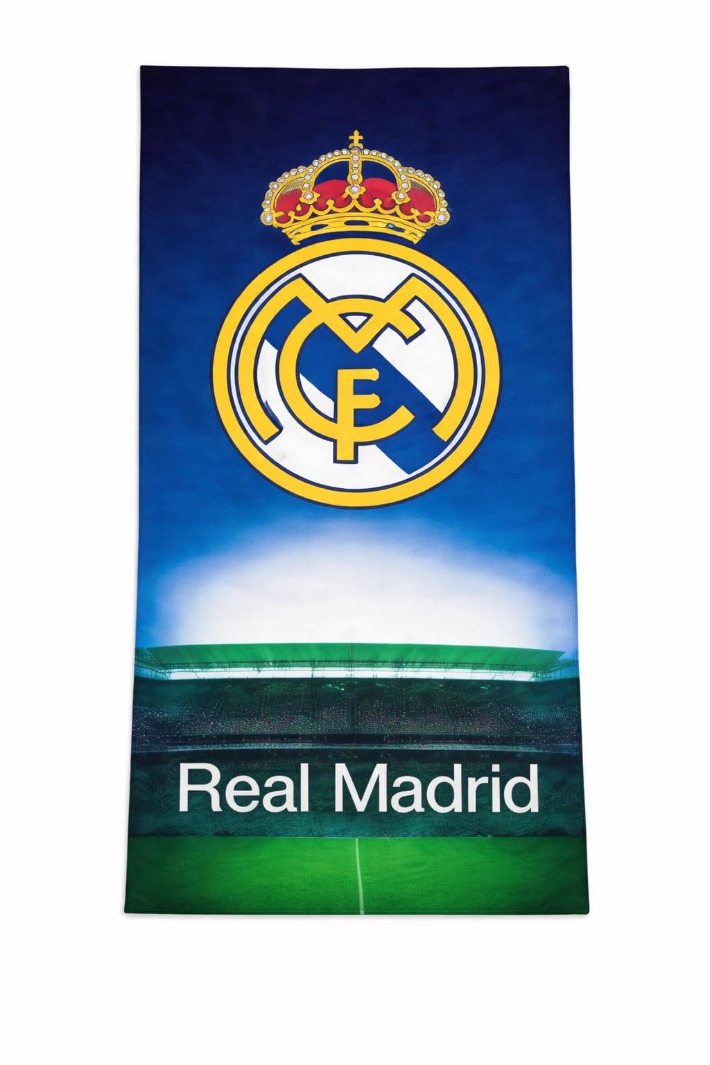 Real Madrid Toalla Playa Oficial 70x140 cm – 100% Microfibra, Secado Rápido, Ligera y Compacta – Toalla Piscina, Viaje y Deporte – Diseño Original Club Fútbol (Negra) - 4