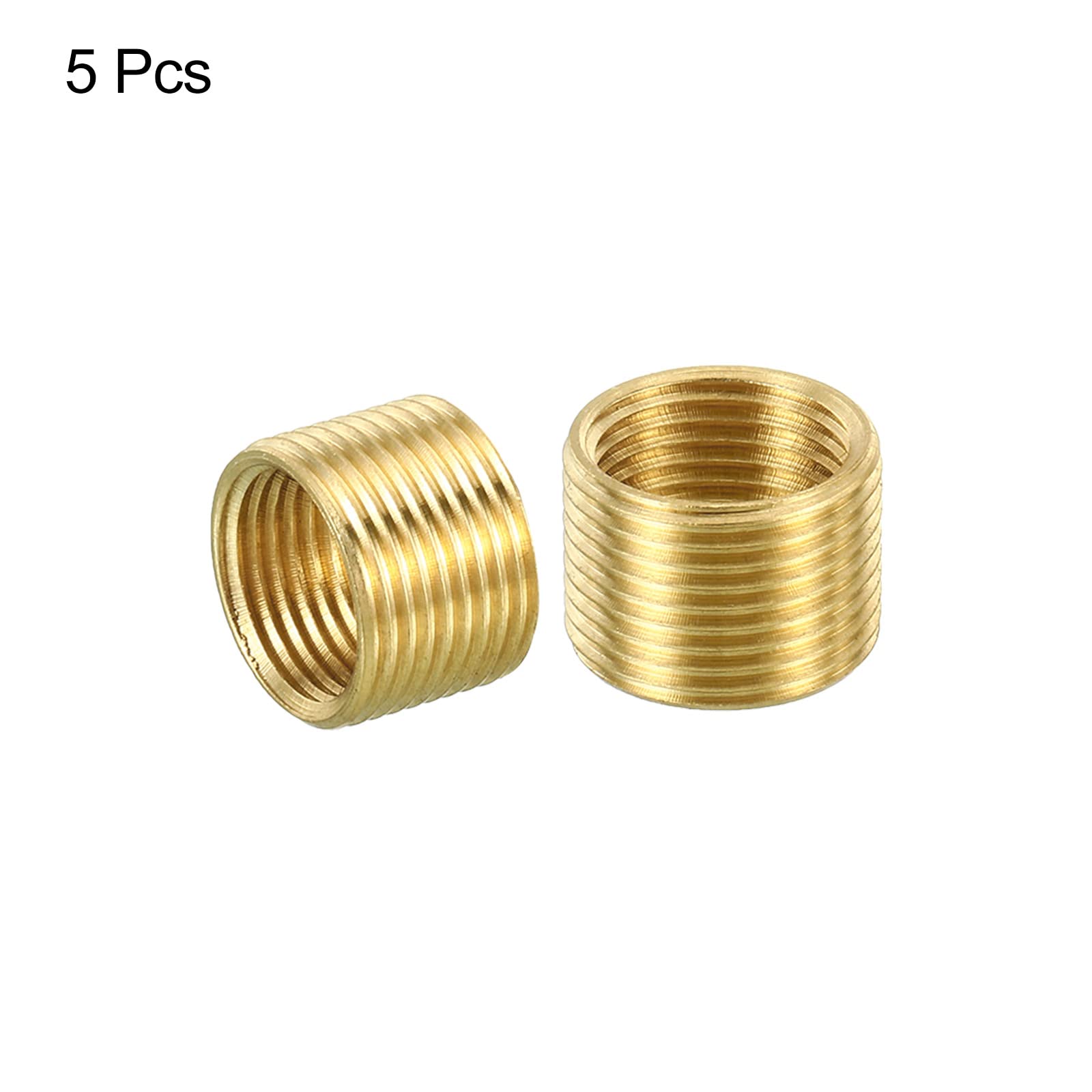 PATIKIL M14 a M12 Filettatura Adattatore Manicotto Riduzione Dado, 5pz 10mm Filettato Cavo Tubo Adattatore Ottone Accoppiatore Connettore Tubo Raccordo