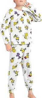 スヌーピー ウッドストック キッズ パジャマ 上下セット 男の子 女の子 子供服 部屋着 ルームウェア 寝間着 長袖 柔らかい 快適 ジュニア 寝巻き 160CM