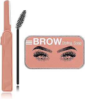 Brow Soap,Eyebrow Soap Kit,Brows Styling Soap,Eyebrow Wax Styling kit,Long Lasting Eyebrow Gel Clear Shaping Cream Smudge Proof 24h Eye Brow Gel for Women Girls Defining Natural Brows