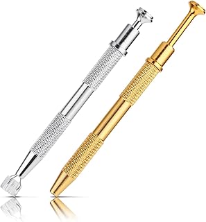2Pcs Piercing Ball Grabber Tool, Stainless Steel Jeweler's Pick Up Tool, 4 Prongs Holder Diamond Claw Grabber Pick Up Tool, Tweezers Grabber For Tiny Objects IC Chip Electronic Components
