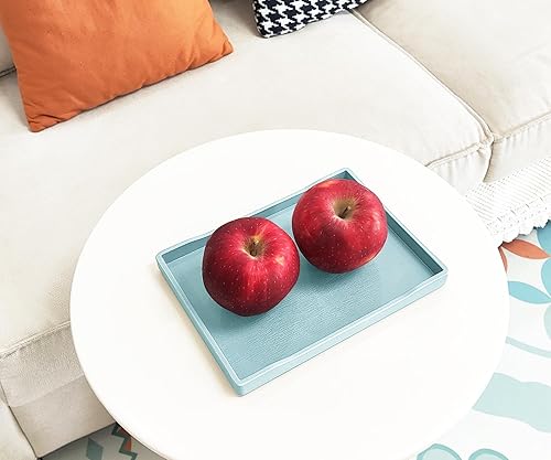 Miniatura 7 de Pequeña bandeja azul para servir (8.5 x 6.3 pulgadas) para accesorios de servir, spa, café, bebidas, vino, té, bar, fiesta, condimento, perfume o