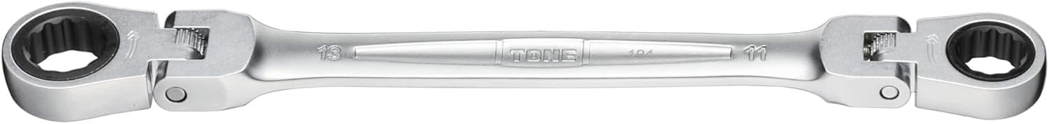 Tone RMFW-1113 Double Oscillating Ratchet Wrench with Double Sided Width 0.4 x 0.5 inches (11 x 13 mm)