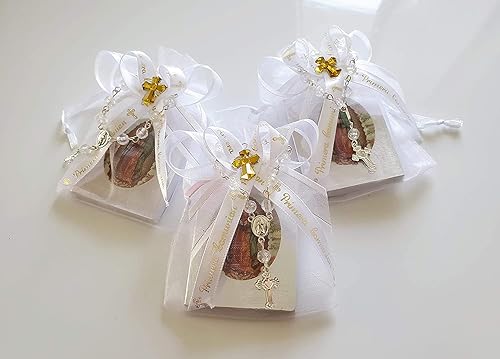 Miniatura 4 de First Communion Favors for Boy, 12pcs / Prayer Books. -Spanish- (12) Orgaza Favor Bags. (12) Mi Primera Comunion Recuerdos - Party Pack by Party