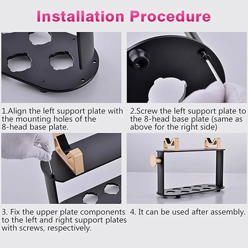 Miniatura 9 de Soporte organizador de encimera de aleación de aluminio, soporte de almacenamiento para soplador de aire, estante de almacenamiento para rizador de