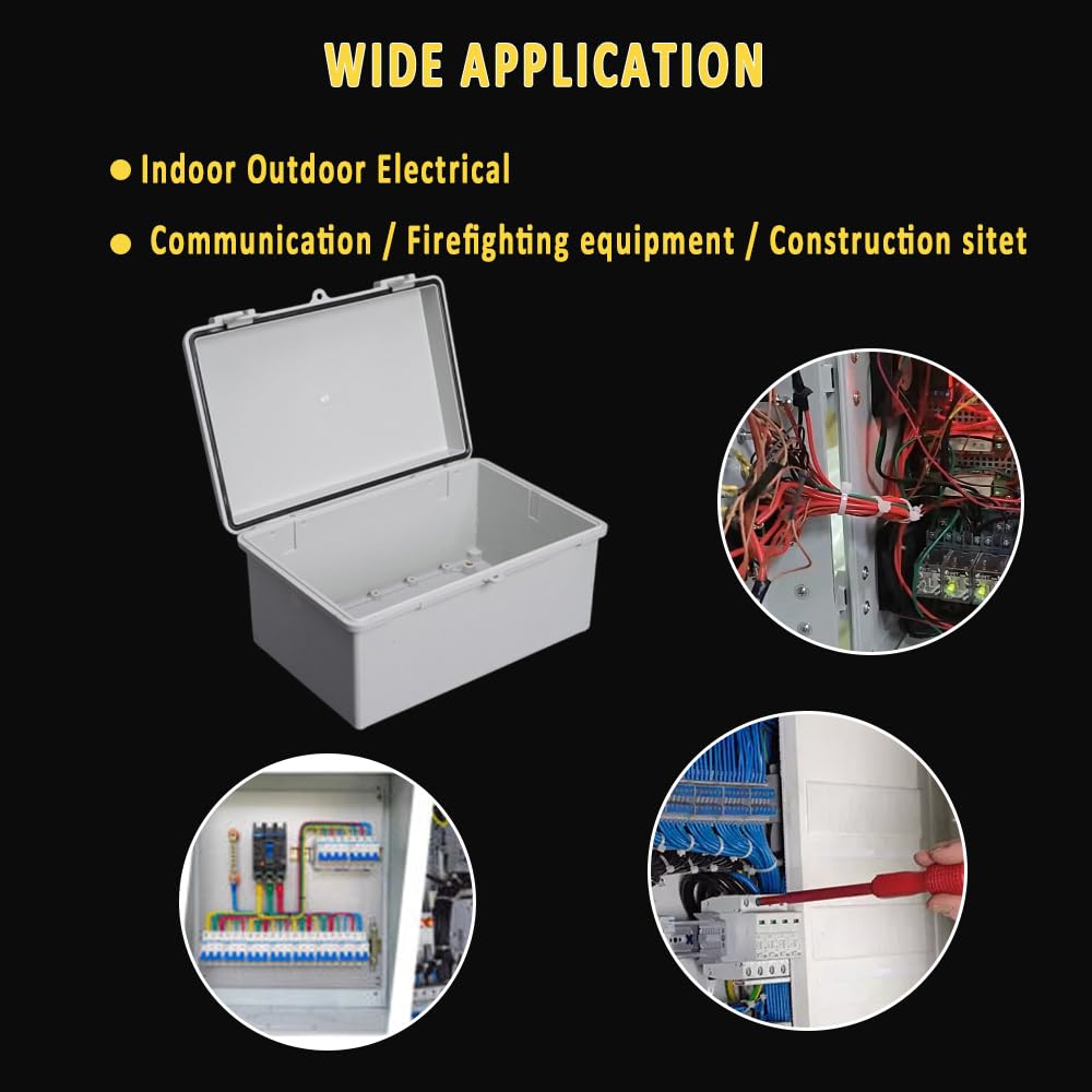 Waterdichte aansluitdoos IP65, externe aansluitdoos, behuizing voor elektronische projecten met vast oor, 2 stuks, zwart transparant Waterdichte aansluitdoos IP65, externe aansluitdoos, behuizing voor elektronische projecten met vast oor, 2 stuks, zwart transparant