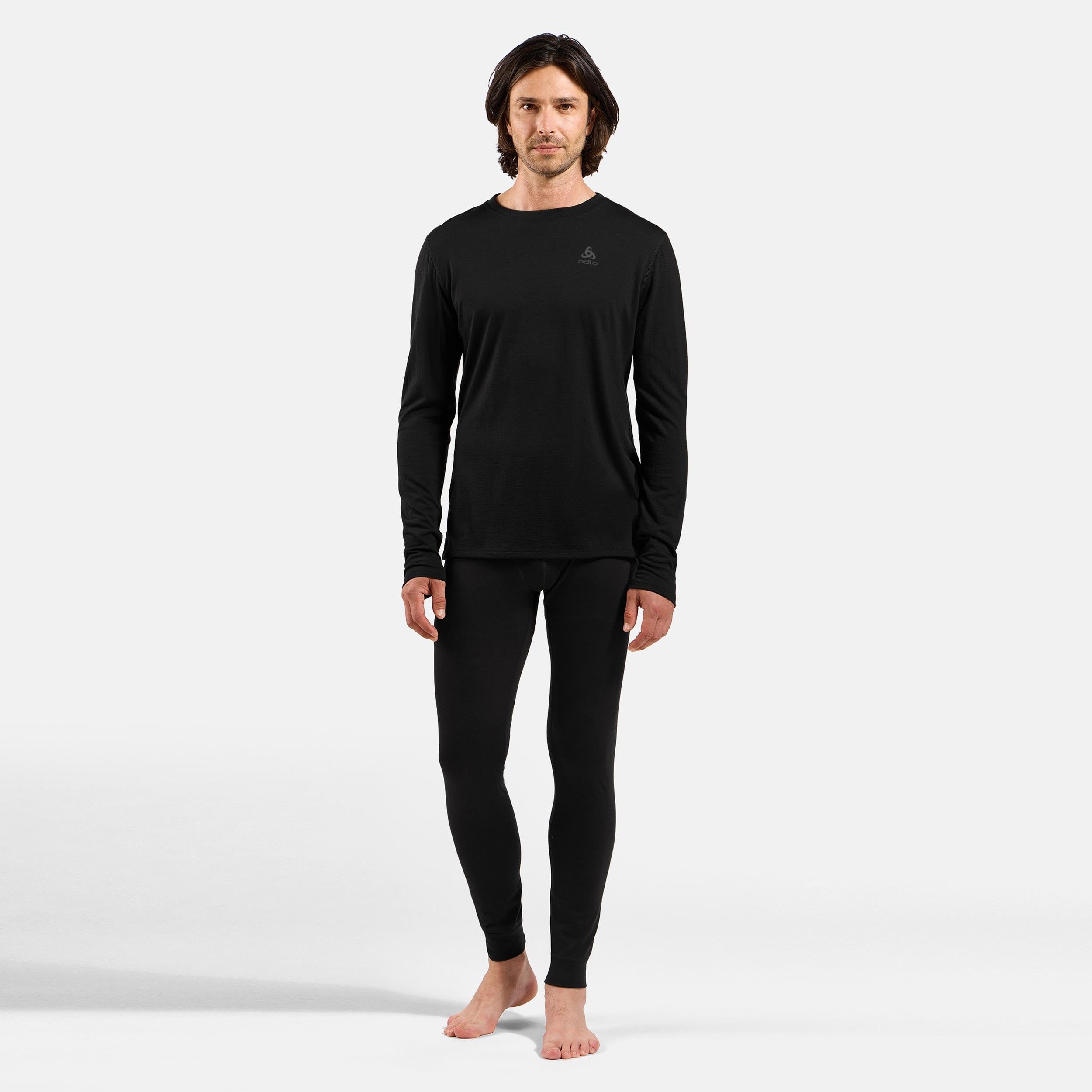 Odlo Merino 160Crew Camiseta de Manga Larga Hombres Black