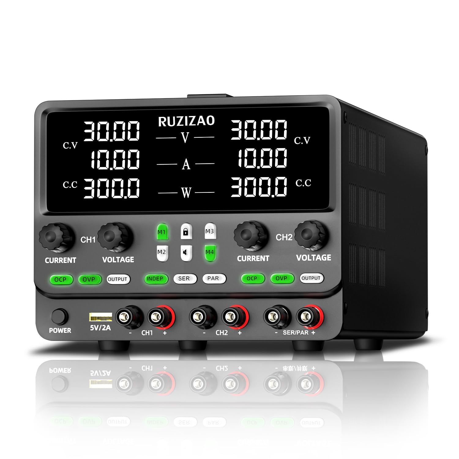 Doble Fuente de Alimentación Regulable: 30V 10A 300W Fuentes de Alimentación de Laboratorio de Banco Serie (60V 10A 600W) Paralelo (30V 20A 600W) OCP OVP Almacenamiento de Memoria