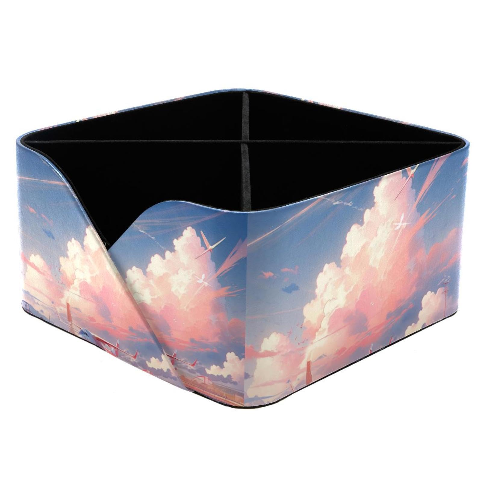 Porte-stylos rectangulaire et organisateur de bureau pour papeterie enfant rose