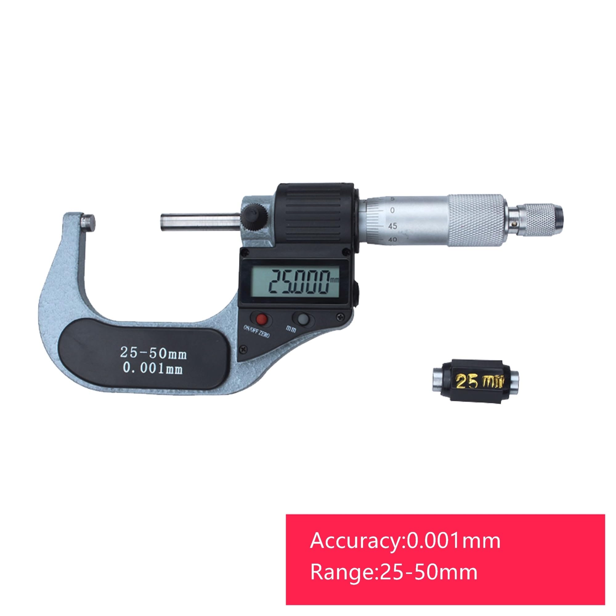 Digitaler Mikrometer 0-100mm(25-50mm 0.001)