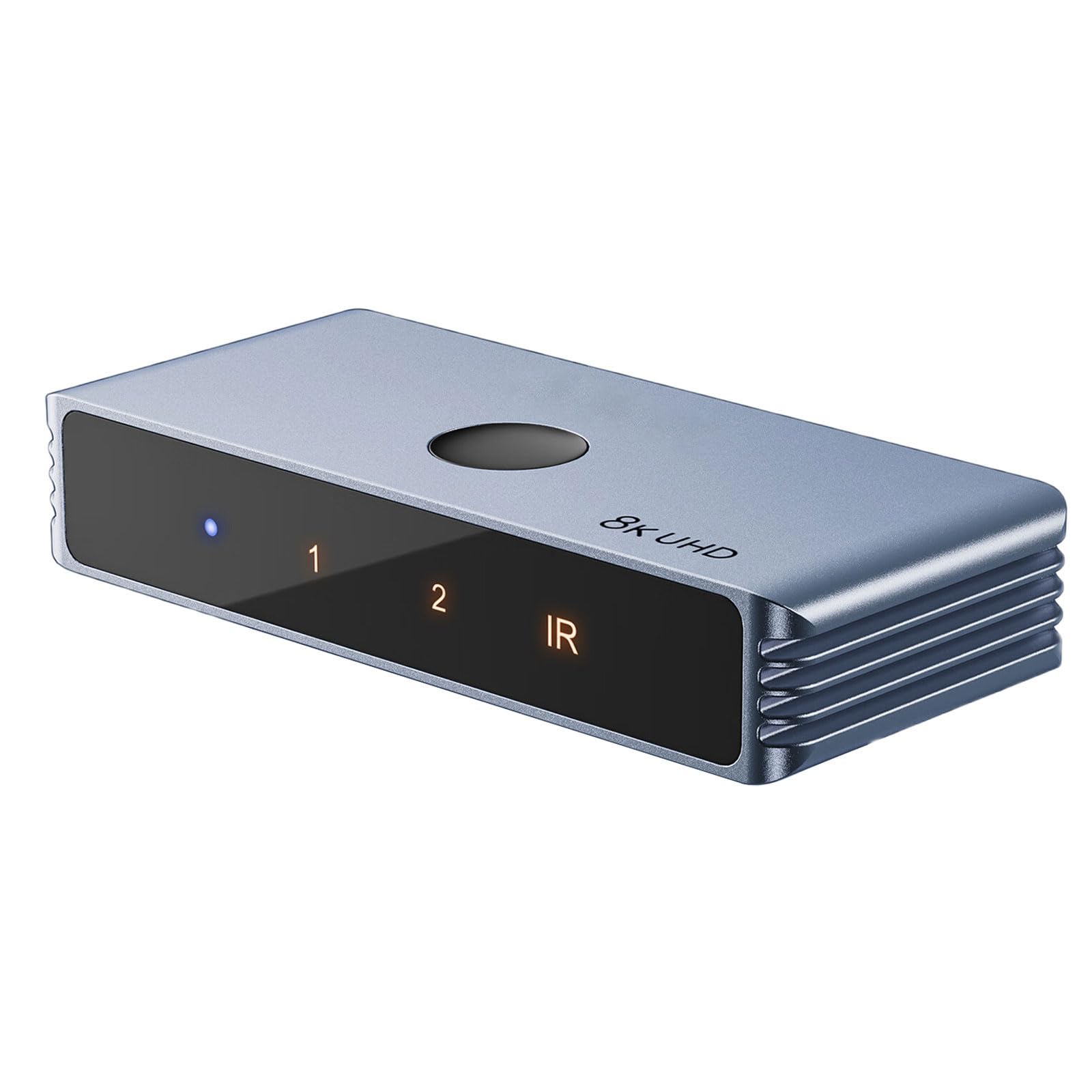 8K 60Hz Video Switcher 2 Input 1 Output Splitter Bidirectional Control with 40M Transmission for Computer Monitor Setups