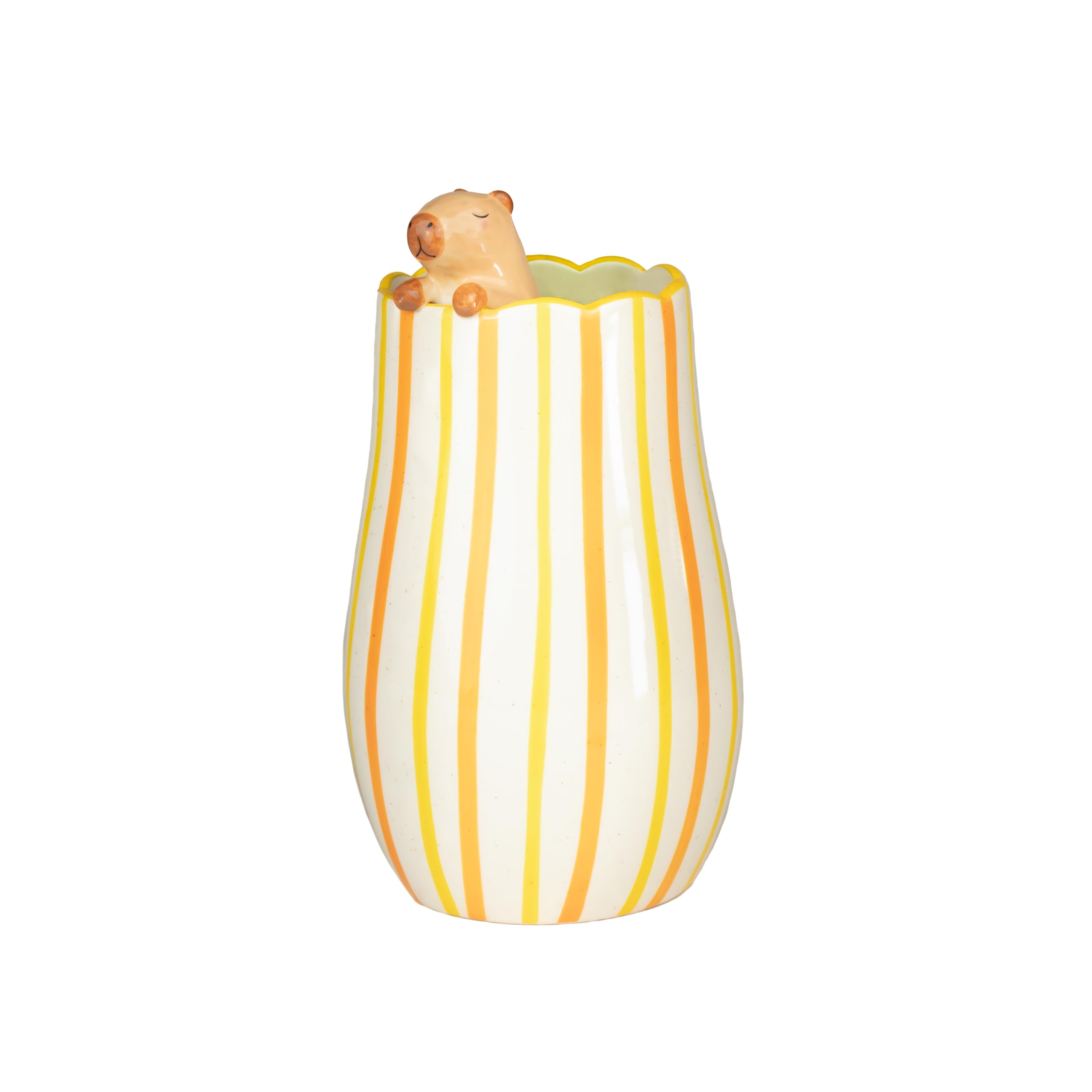 Sass & Belle Pink Peeking Capybara Vase