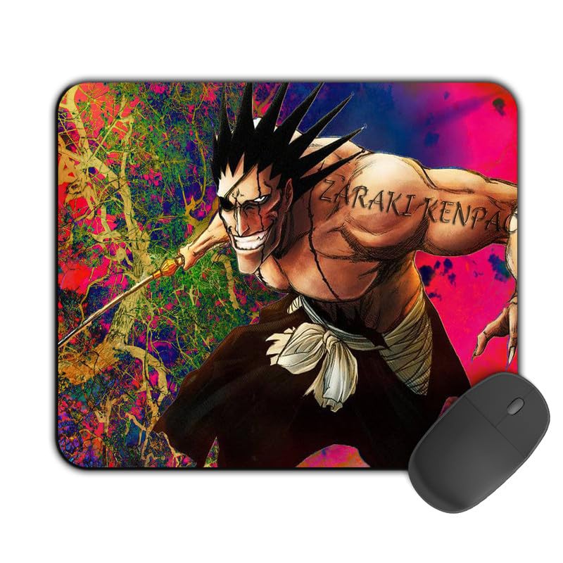 Image of Printed Designer Mouse Pad Colorful Kenpachi (200MM X 240 X 3MM) Enhance Gaming and Work Performance Comfortable and Precise Non-Slip Water Proof Bleach Mouse Pad.