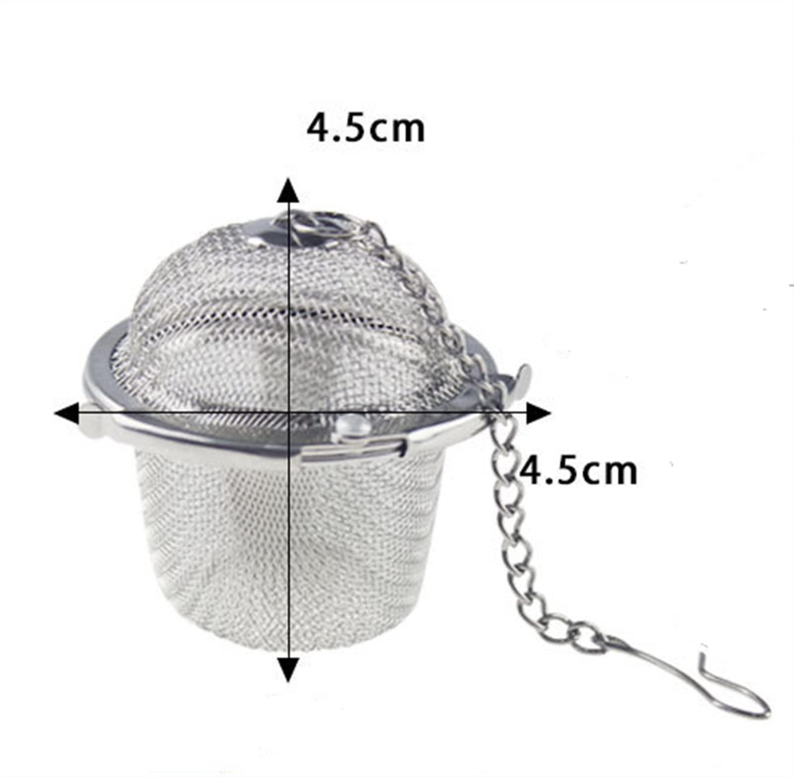 Lot de 3 filtres à thé en acier inoxydable réutilisables Argenté