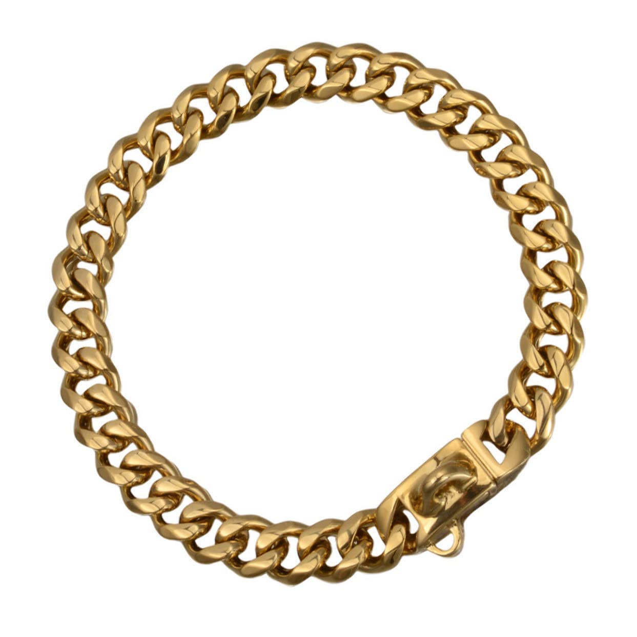 Collier en acier inoxydable dore pour chiot un bijou de promenade chic