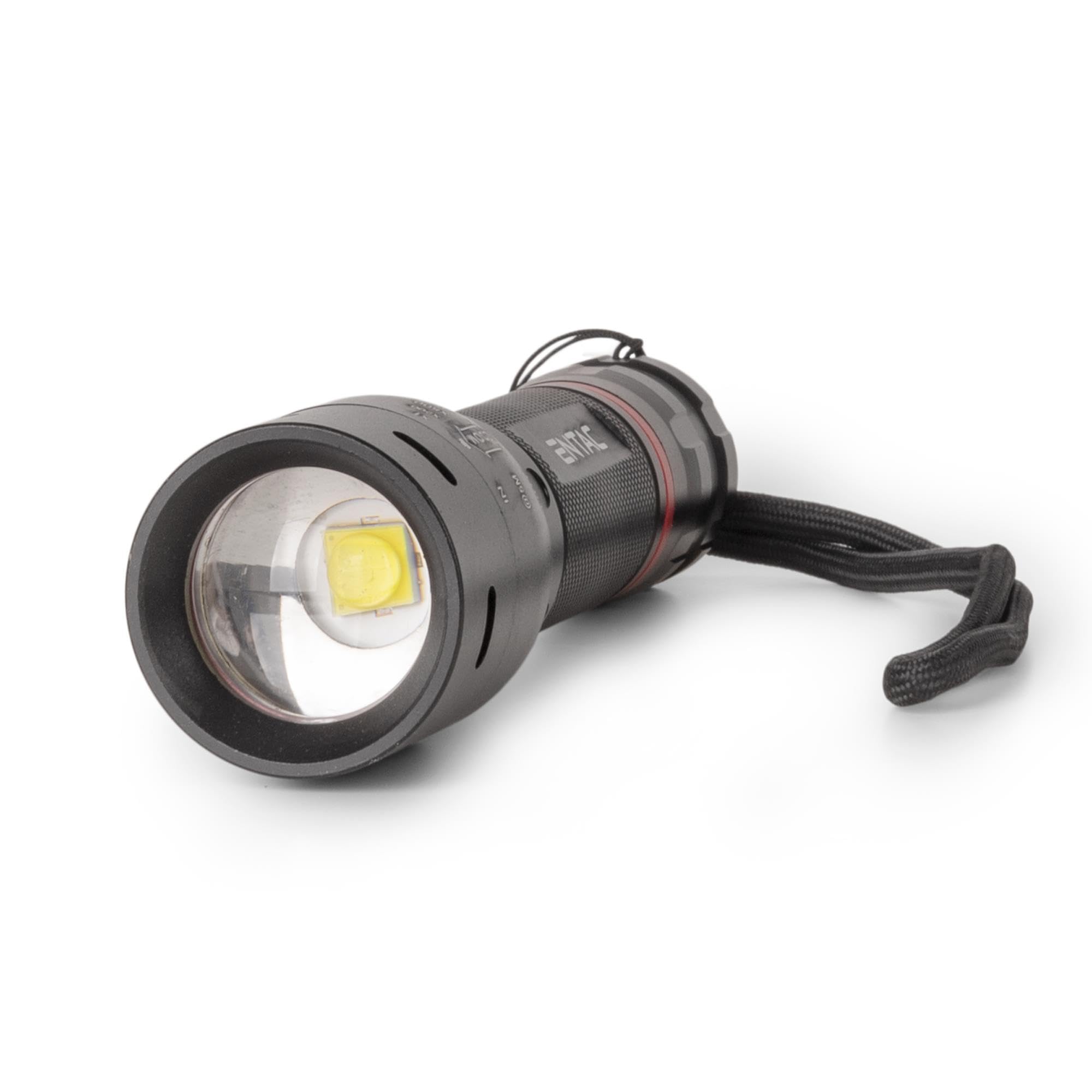 Entac Latarka z zoomem aluminiowym, T6, 3AAA, kompaktowa i przenośna