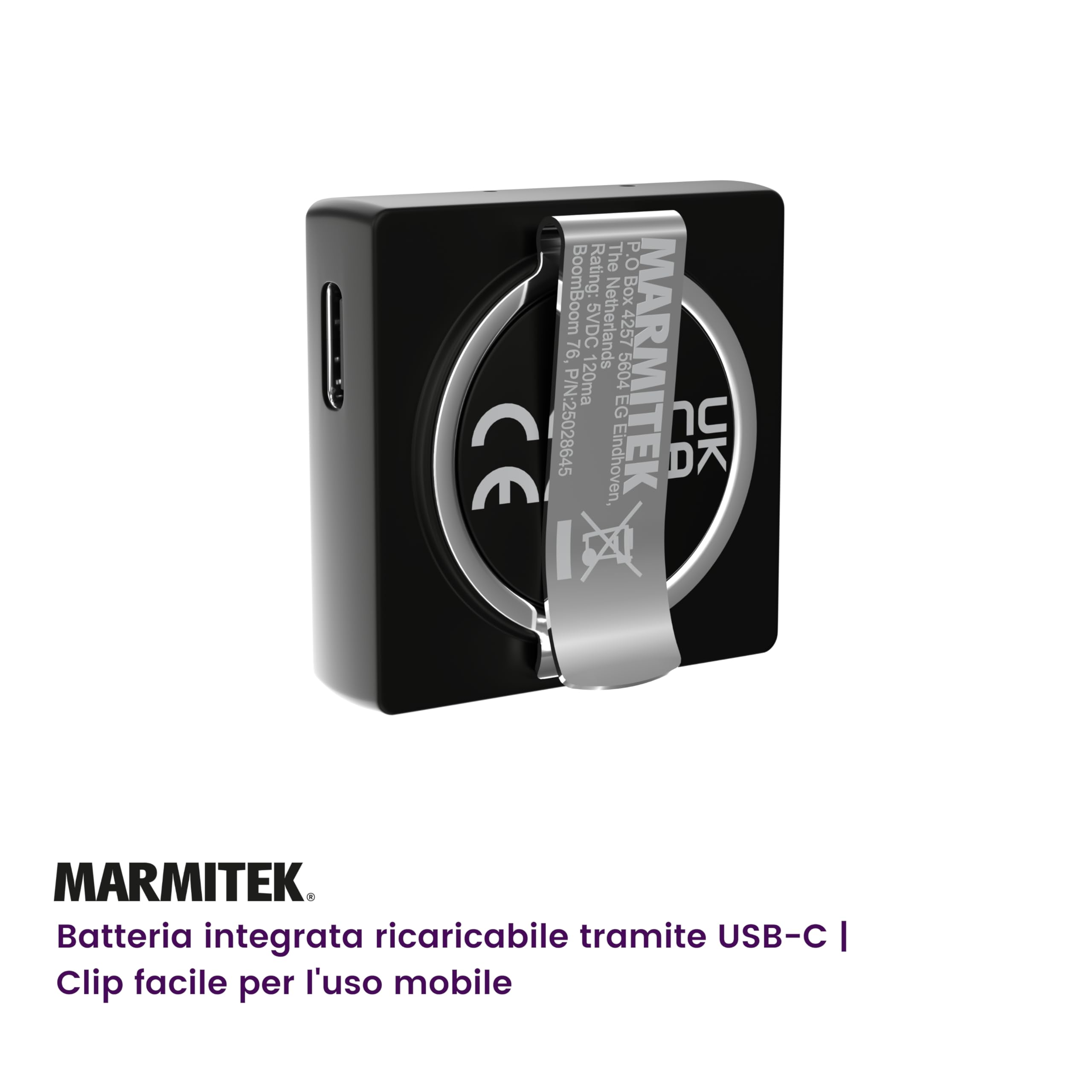 Ricevitore Bluetooth - Marmitek BoomBoom 76 - Stereo Auto - Batteria Portatile - NFC aptX - Vivavoce - Suono di Qualità - Connessione Veloce