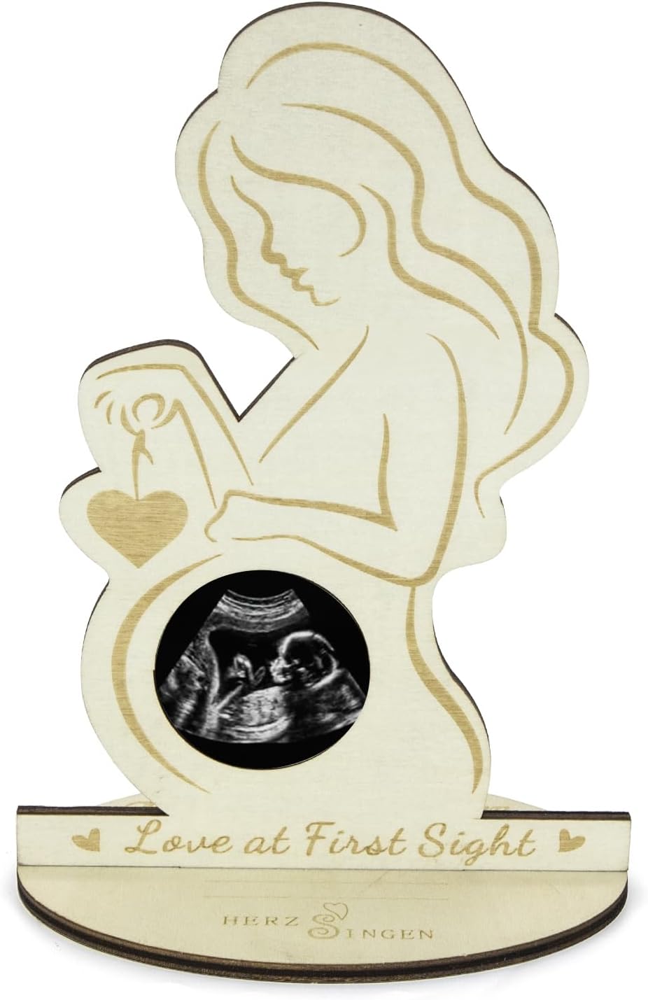 Baby First Scan Photo Frames Pregnancy Announcement Gifts for Mum Expecting Wooden Pregnant Photo Frame for Sonogram Ultrasound Picture Parents to Be Gift for Gender Reveal Baby Shower A7CSJNP