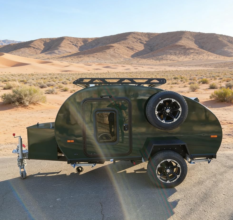 TIANHONG Teardrop Camper Trailer for Sale, Lightweight...