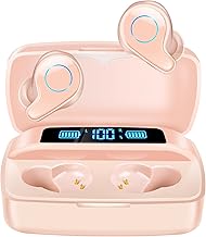 Esiposs Auricolari Senza Fili, Bluetooth 5.0 Cuffie Wireless 156H Playtime In-Ear Stereo Con Mic, IPX7 Impermeabile, USB-C LCD Custodia Ricarica per iPhone Samsung Android