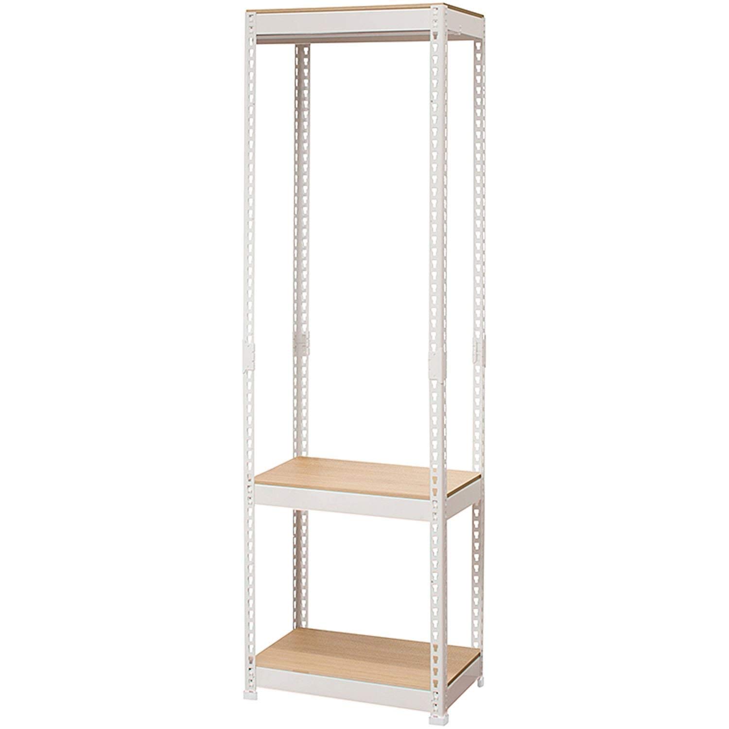 ???????(Dreamware) Dreamwear MK-853HWH Open Rack, Shelf, 3 Tiers, White, Width 20.1 x Depth 16.1 x Height 70.9 inches (51 x 41 x 180 cm)