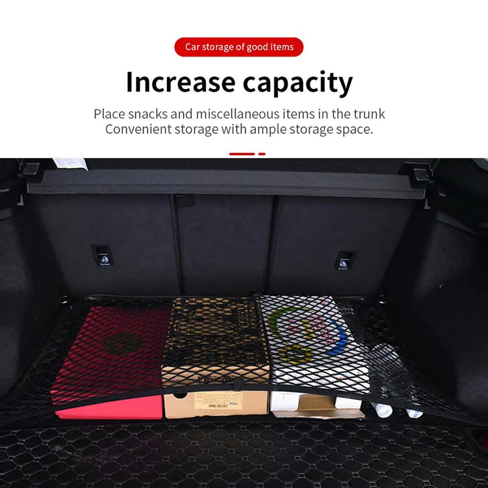 Filet De Coffre, Pour Toyota RAV4 XA40 XLE 2013~2018 Bagages Arrière Cargo Nylon Maille Élastique Poche Crochets De Rangement De Voiture