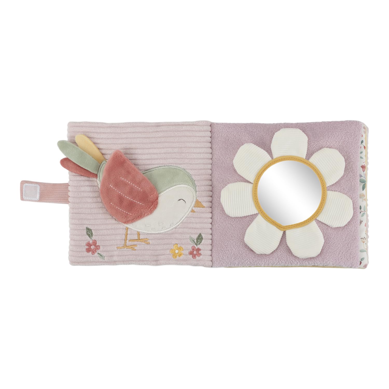 Little Dutch 9007 Livre d'activités en tissu Motif jardin de fées Rose