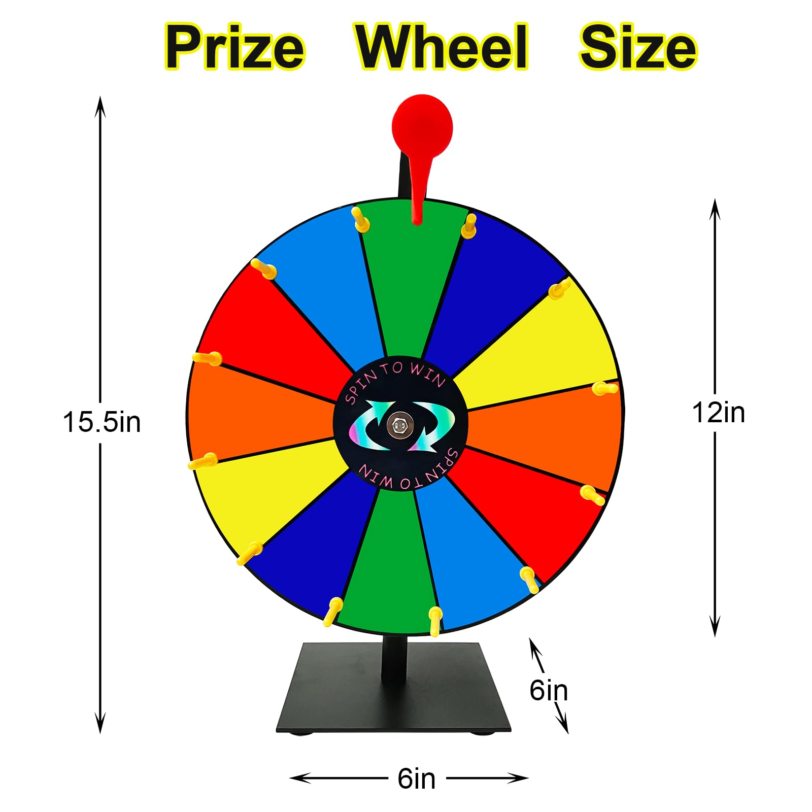 Luzkey Plateau Tournant de Prix, Roue de Roulette à Tirage, Jeu Interactif Modifiable, Roue de Fortune, Plateau Tournant de Prix pour Noël et Famille